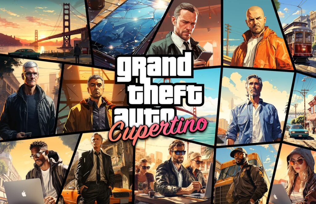 Grand Theft Auto Cupertino avec logo